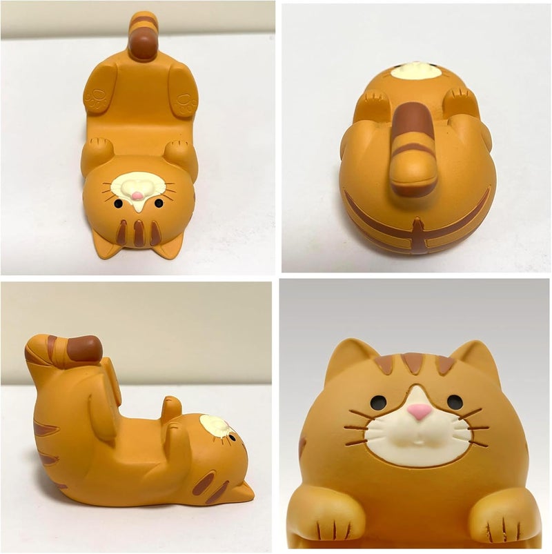 Eysinyge Resin Cat Figurine Phone Stand - Sturdy Design to Hold Smartphones Without Tipping, Cute Phone Holder Gift for Cat Lovers, Desk Decor Accessory 5.7 oz 3.3 x 2.3 x 2.0 in - Image 4